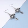 Iaceble Boho Gothic Cross Dangle Hook Earrings Cz Cross Drop