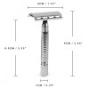 QSHAVE Classic Chrome Plated Short Handle Double Edge Safety Razor