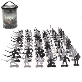 Uposao 60 Pcs/set Static Military Soldier Model Plastic Crafts Knights Toys, Children's Medieval Soldier Knights Figures Model Toy Static Toys, Children's Gifts