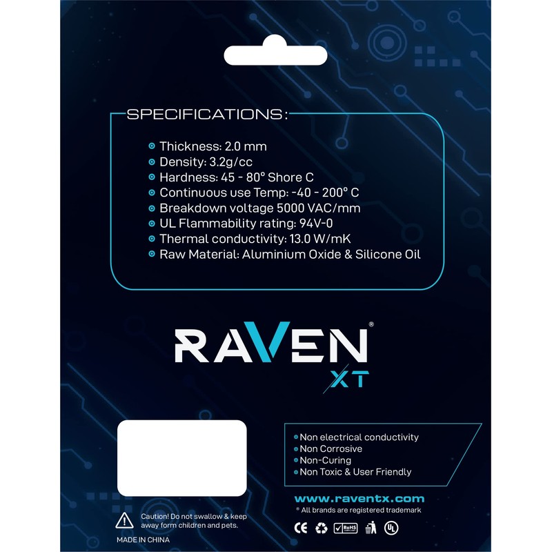 RAVEN XT - Thermal Pad 13 W/MK - 100 x