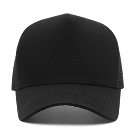Lovechic Men's Cap, Mesh, Large Size, Unique Silhouette, L XL, Summer, Unisex, black-solid