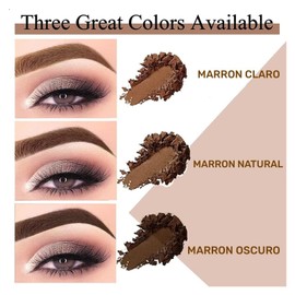 Sello De Cejas, EyeBrow Stamp Kit, Kit de Plantillas para Sellos Para Cejas Reutilizables, 10 Plantillas De Cejas, 2Pinceles Para Cejas, Lápiz de Sombra de LÍnea de Cabello de Larga Duración (Marrón Oscuro)