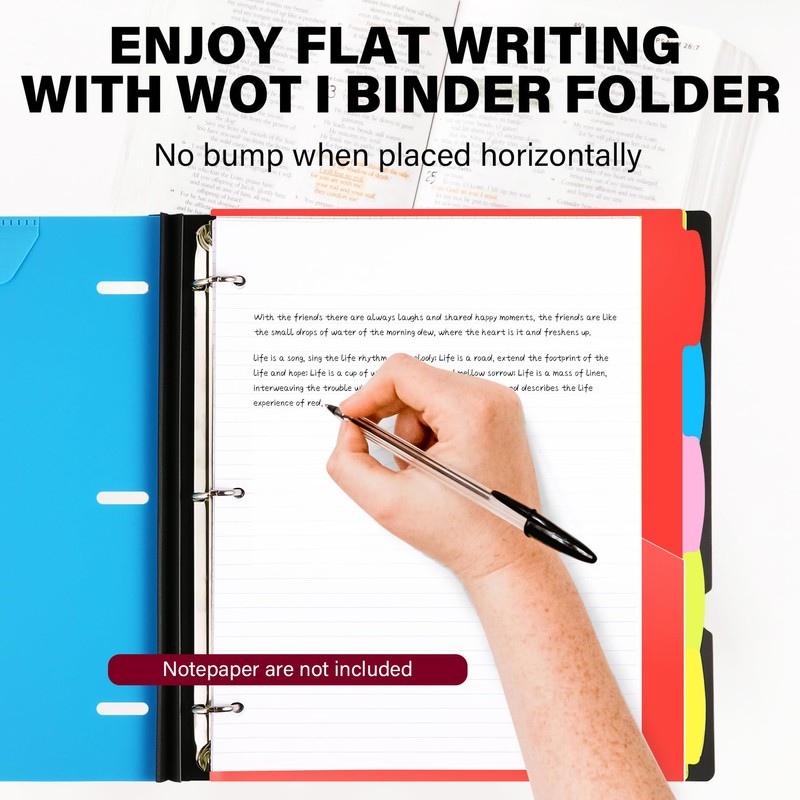 WOT I Telescoping Project Organizer, Refillable Binder with Dividers and