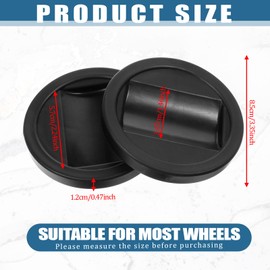 Piriuuo 4 Pcs Bed Stoppers to Prevent Sliding, Wheel Stopper for Hardwood Floor Premium Solid Rubber Furniture Cups Furniture Caster Cups to Fits All Wheels of Sofas, Chairs, Beds