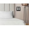 OKAWYC Black Luca Metal Wall Plate, 2-Gang Double Duplex Outlet