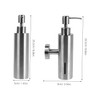 Gatuida Stainless Steel Wall Mounted Manual Soap Dispenser Durable Bathroom