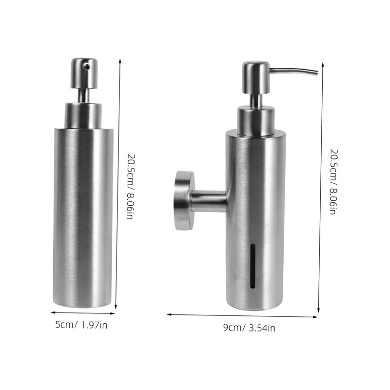 Gatuida Stainless Steel Wall Mounted Manual Soap Dispenser Durable Bathroom