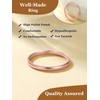 925 Sterling Silver Rose Gold Plated High Polished Simple Delicate