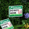 Soaoo 2 Pcs Please Do Not Mow Sign with Metal