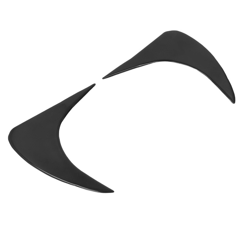 2pcs Headlight Eyebrow Black Decorative Eyelid Cover Trim Replacement for