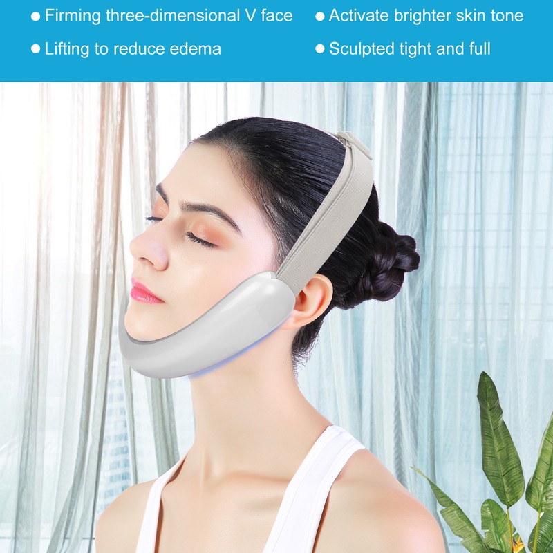 Electric Micro Current Vibration Beauty Machine Light Therapy Face Lifting