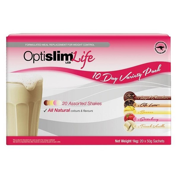 Optislim Life LCD Shake 10 Day 20x50g - Variety Pack