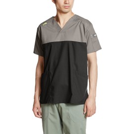 Dickies 7040SC White Coat Scrub, Medical Use, Stretch, Bi-Color, Unisex, Unisex, Gunmetal × Night