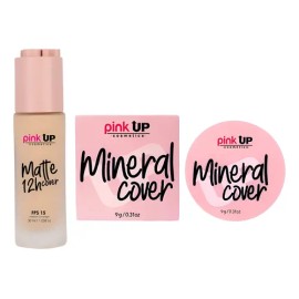 Maquillaje Pink Up Mate Cover 12h + Polvo Mineral Cover