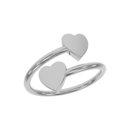 Sterling Silver Rings - Stackable Rings for Women - 925 Sterling Silver Full Heart Knuckle & Thumb Ring - Elegant 925 Sterling Silver Rings for Teen Girls - Dainty Minimalist Ring for Women (Size 7)