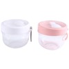Souhgaue Overnight Oat Containers with Lid and Spoons 2PCS, 20Oz