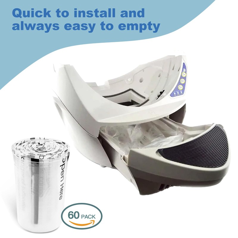 WECATION Replacement Waste Drawer Liners Compatible with Litter Bag Robot