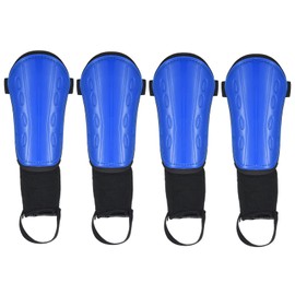 PATIKIL Soccer Shin Guards with Ankle Support, 2 Pair EVA Cushion Protection Calf Protective Gear Pads Size L for Adult, Blue