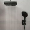 Black Anti limescale ABS Bargin Rainfall 20 cm over head