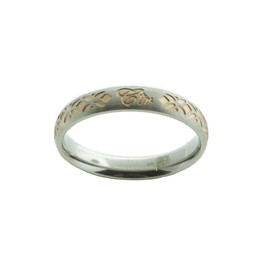 One Moment In Time J167 Size 7 Solstice Stainless Steel w/Rose Gold Tone Inlay Ring Women's Mormon LDS CTR