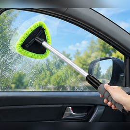 Telescopic Car Windshield Cleaning Brush Set – Extendable Microfiber Glass Cleaner for Interior Windows and Hard-to-Reach Areas