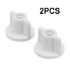 2 x RELIABLE 6MM TOILET LID SCREW NUTS - WHITE
