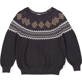müsli Boys' Knit Jacquard Pullover Sweater, Mystery Blue