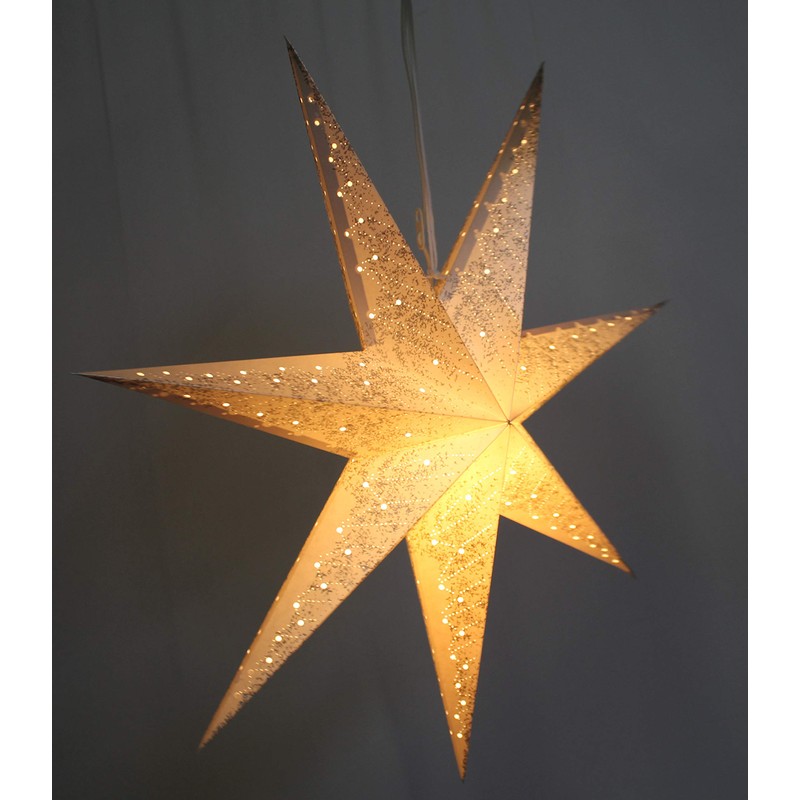 DARO DEKO Star Illuminated for Hanging with E14 Socket Cream