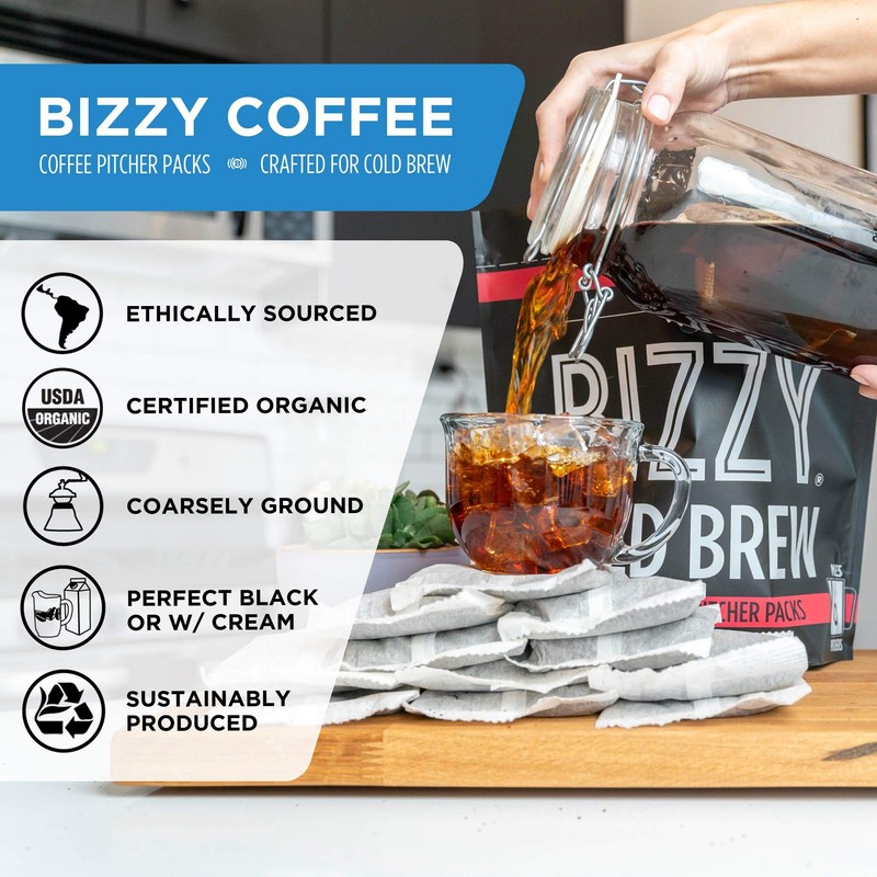 Bizzy Organic Cold Brew Coffee | Dark & Bold Blend