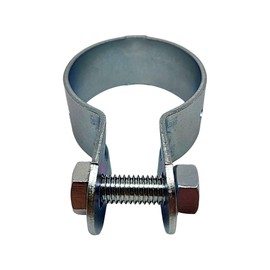 DOJA INDUSTRIAL Post Fence Clamp 50 mm Pack of 10 Fence Strut Metal End Clamp Post Nail Clamps Adjustable Fence Post Mounting Clamp Round Fence Posts Strut Clamp