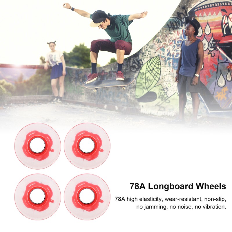 78A 60x45mm HighElastic Skateboard Flash Wheel PU Filling for Longboard