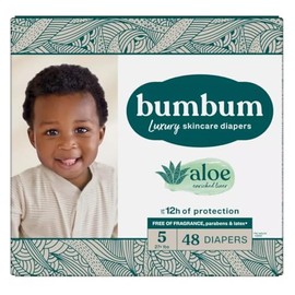 Bum-Bum Disposable Diapers, Size 5, 48 Count