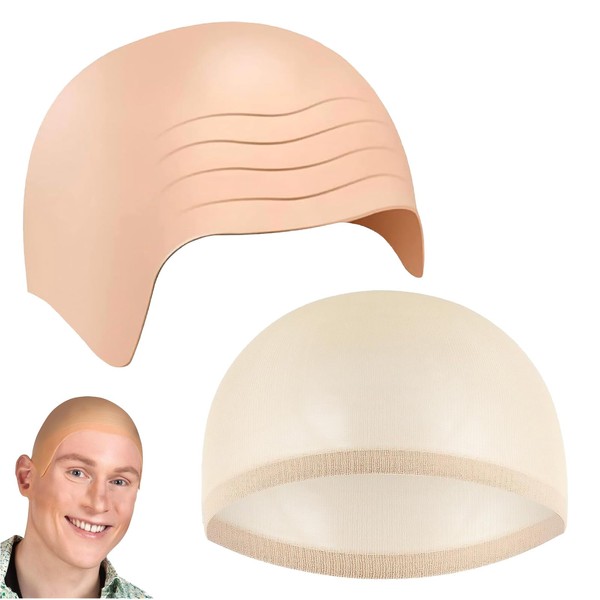Bald Wig, Thickened Bald Cap, Funny Bald Cap, Latex Bald