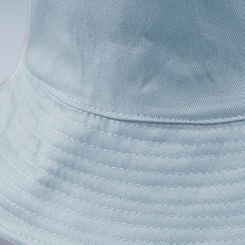 Eigso Unisex Cotton Bucket Hat for Women Men Fashionable Packable Solid Colours Sun Hat for Women Men, lightblue