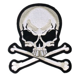 Hot Leathers Skull & Bones Classic Patch (3" Width x 3" Height)