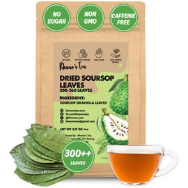 Khwan's Tea Premium Soursop Leaves Tea, 300++ Organic Guanabana Whole Leaf Herbal Tea, Caffeine-Free, No Sugar, Gluten-Free, Flavorful & Nutrient-Rich, 3.17 oz