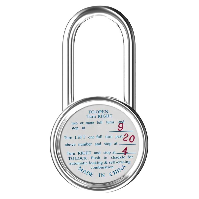 FIGODE® Locker Lock, 2 in. Combination Lock, Keyless Long Padlock