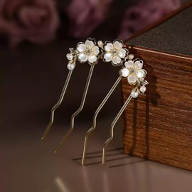 EZ PEACH Hair Ornament, Pearl, Hair Comb, DE Yaii Wind, Rakuchin, Easy Hair Arrangement, Recommended for Beginners, Easy Hair Comb, Kimono, Everyday Use, Receptions, After-parties, Coming of Age