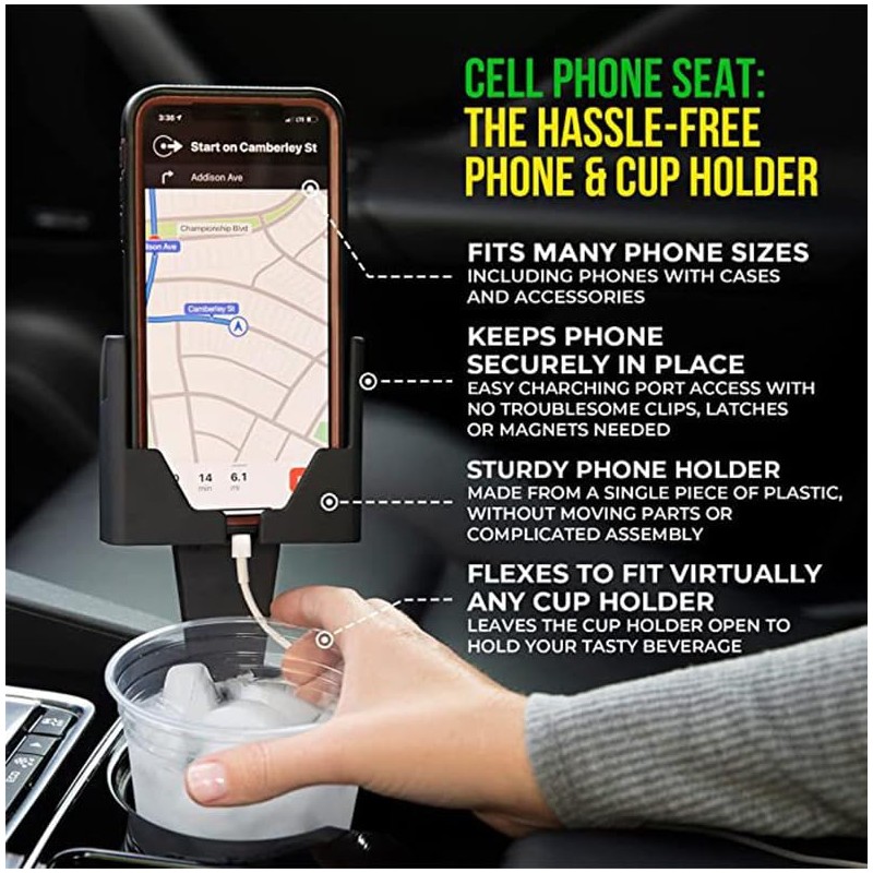 TooToo 2in1 Universal Car Cup Holder Bottle Coffee Stand Cradle