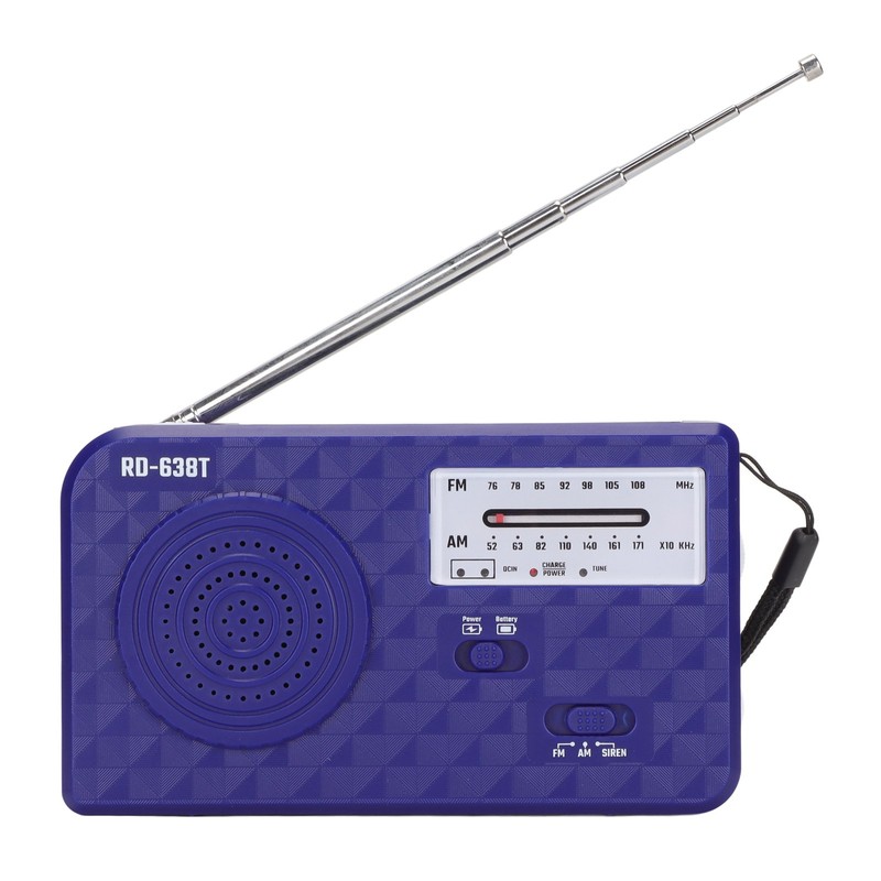 RD‑638T Hand Crank Flashlight Radio Multifunctional Portable Solar Emergency Weather