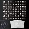 GOMAKERER Pack of 400 Car Switch Panel Stickers, White Car
