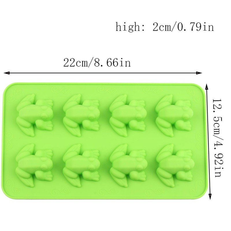 AIBOYA 8 Cavity Passover Frog Silicone Candy Molds Frog Shaped