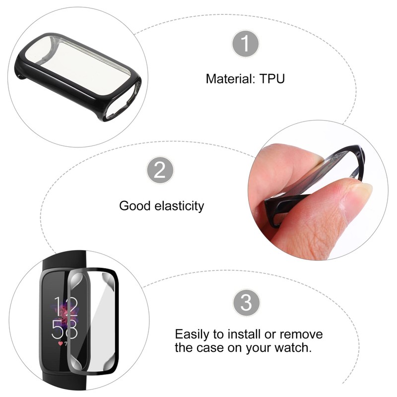 Gatuida 2pcs Smartwatch Screen Protector for TPU Full Coverage Case