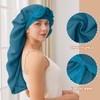 Long Satin Bonnet for Sleeping, Satin Lined Braid Bonnet with