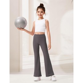 HASMES 3 Pack Girls Flare Leggings Kids Bell Bottom High Waisted Dance Yoga Pants Activewear