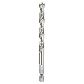 sourcing map Brad Point Drill Bits 7mm(9/32) Dia 1/4" Hex Shank Drill Metric Brad Point 2.72 Drilling Depth Spiral Twist Drill Bits for Carpenter Woodworking Plastic Rubber, Silver