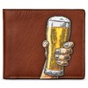 Yoshi Cheers Men's Leather Wallet, Genuine Brown Leather Wallet, RFID