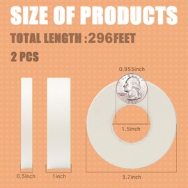 KIWIHUB 2 Pack Artist Tape for Watercolor Paper, White Art Masking Tape for Drafting Painting Canvas Framing - Acid Free 0.5" x 148 FT & 1" x 148 FT