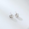 Hypoallergenic Silver Love Knot Stud Earrings for Women, Sterling Silver