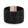 Long tiantian Bohemian Bangle Leather Bracelet for Women Wide Edge